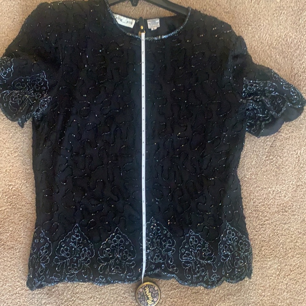 Scala Formal Beaded Top Size L. Perfect For A Dre… - image 7